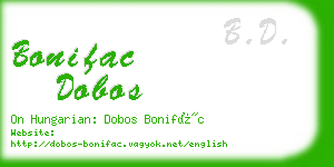 bonifac dobos business card